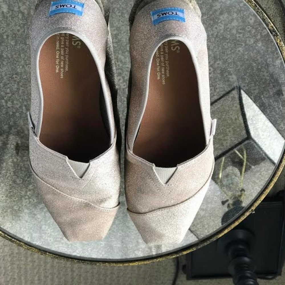 Tom's Sparkly Pink Dress Shoes